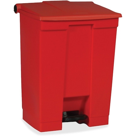 Rubbermaid Commercial Step-On Wastebasket, 18Gal, 19-3/4"x16-1/8"x26-1/2", Red RCP614500RED